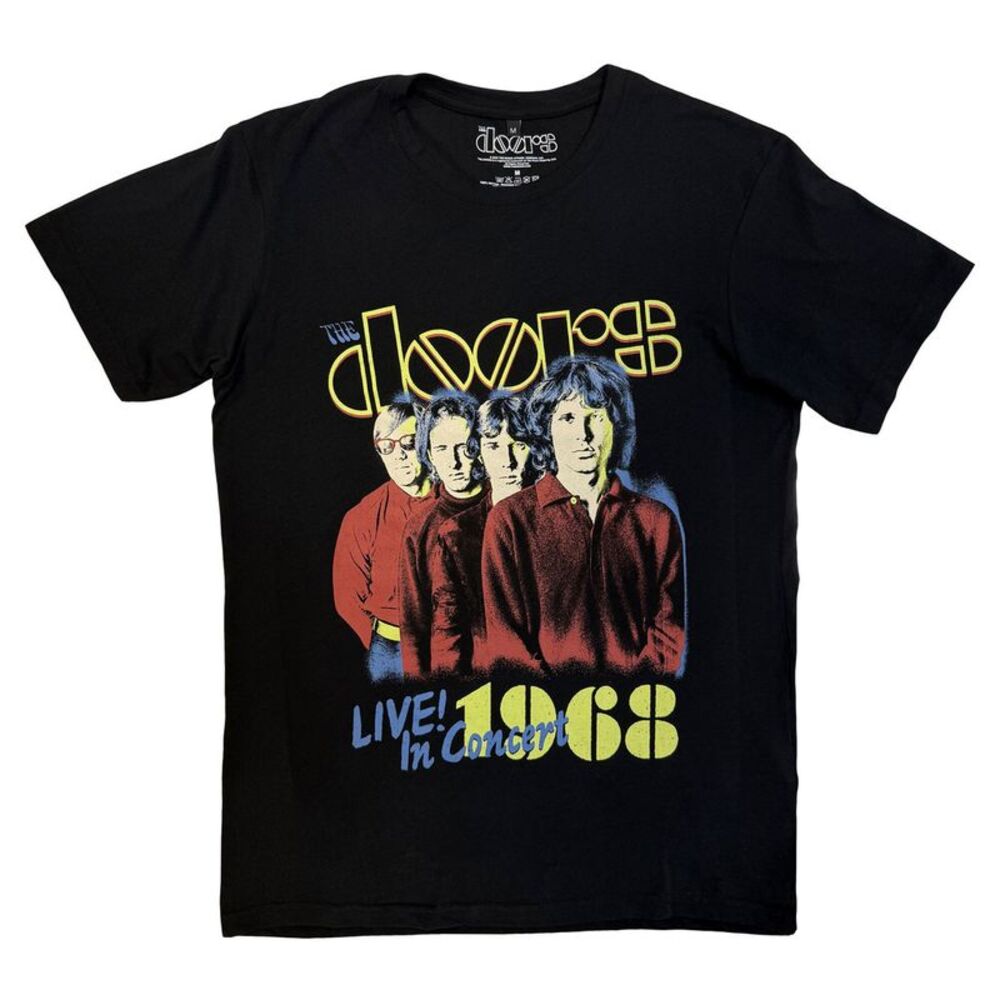 The Doors Unisex Adult Live In Concert �'68 T-Shirt / Black